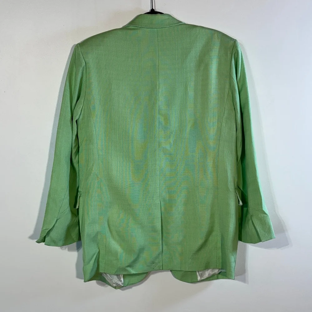 Sandro Suit Blazer Women’s Size XS Pockets One Button Green Notch Lapel - Picture 4 of 13